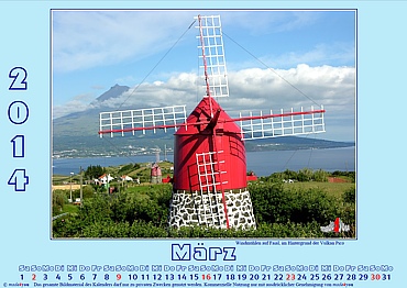 Fotoreisekalender Azoren - Wildmühlen auf Faial